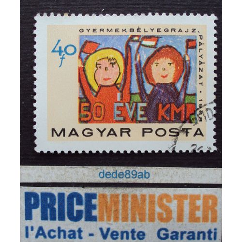 Hongrie.. 40f Magyar Posta . 50 Années Du Parti Communiste . Oblitéré.