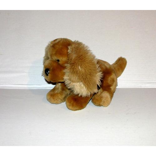 Cocker Marron Couché Peluche Chien Cmp 27 Cm