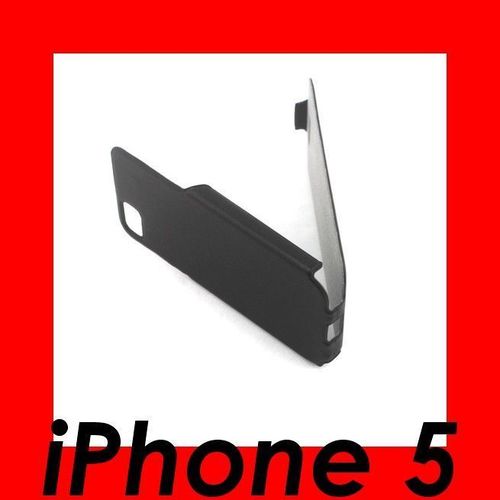 Housse A Rabat Noir "Ultra Fine"  Style Cuir Vieilli Pour Apple Iphone 5