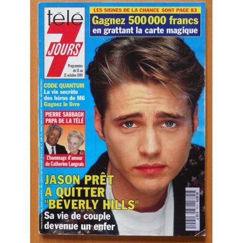 Télé 7 Jours N°1794 : Jason Priestley (Beverly Hills 90210) 3,5p - Catherine Langeais Et Pierre Sabbagh 3p - Scott Bakula (Code Quantum) 1p  - Mylène Demongeot 1/2p - Susan Sarandon 1p - The Pretenders 2/3p - Richard Bohringer 1,5p - N°  1794