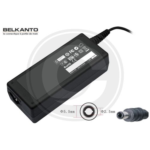 Chargeur alimentation ordinateur 19V 4.74A - 90W - 5.5mm x 2.5mm