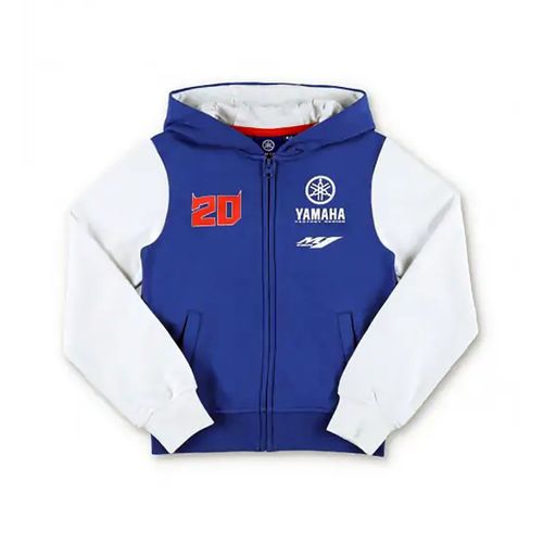 Sweat À Capuche Enfant Fabio Quartararo Moto Gp - Yamaha Dual - Bleu