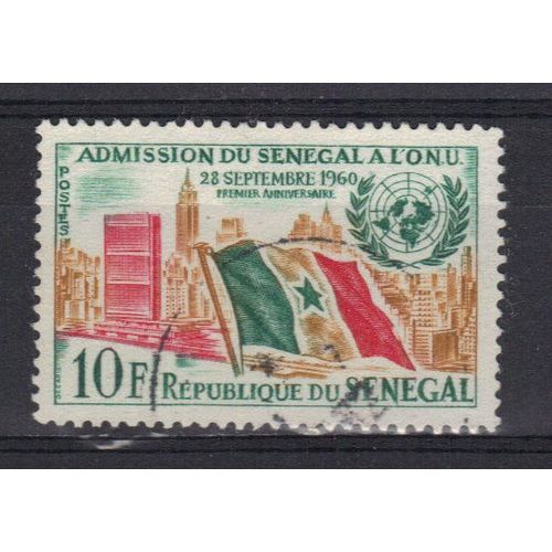 Senegal 1962 : Anniversaire De L'admission Du Sénégal Aux Nations Unies - Timbre Oblitéré