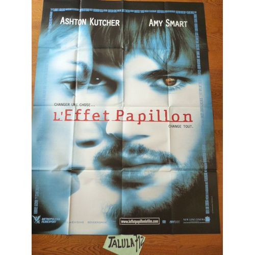 L'effet Papillon De Eric Bress Et J. Mackye Gruber Avec Ashton Kutcher - Affiche Originale  De Cinéma  120 X 160 Cm