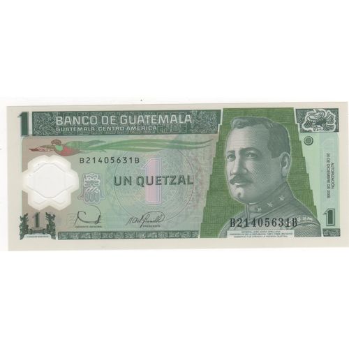 Guatemala 1 Quetzal Neuf Unc Polymer