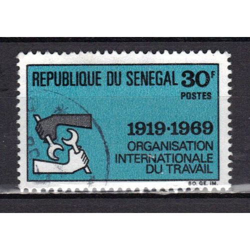 Senegal 1969 : Cinquantenaire De L'organisation International Du Travail - Timbre Oblitéré