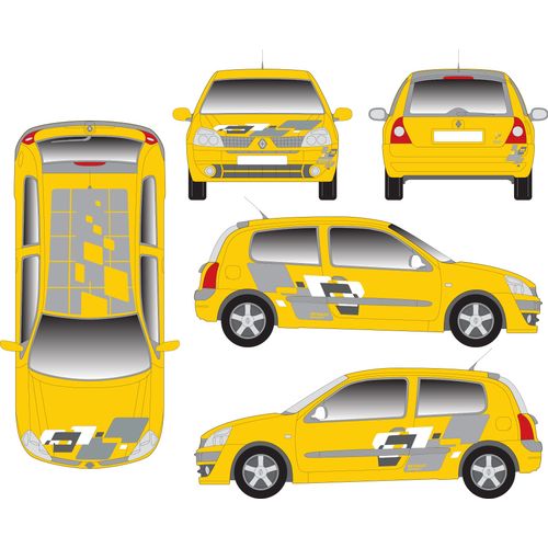 Kit Autocollant Pour Clio 2