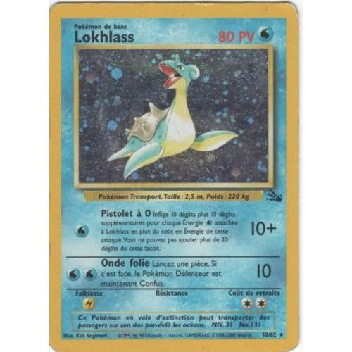 Carte Pokémon "Lokhlass" Pv80 Holo 10/62