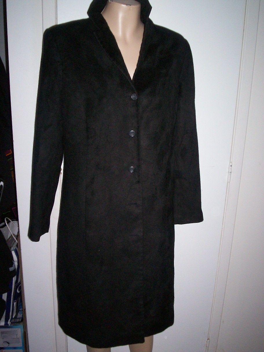 Manteau Long Fausse Fourrure Mi-Saison