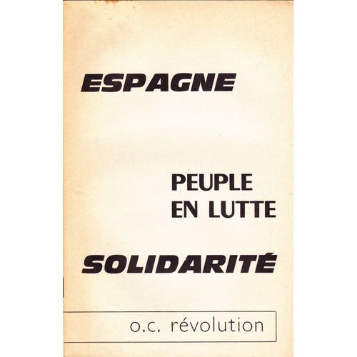 Espagne Solidarité - Peuple En Lutte.