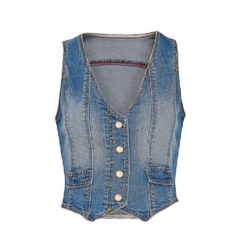 Gilet En Jean - Mango - Denim Foncé - T. M - Neuf