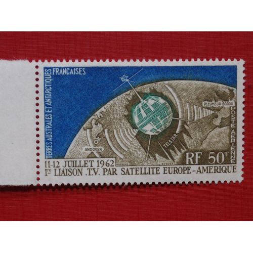 Taaf." Première Liaison De T.V. Par Satellite" 50 F. 1960 N.O.