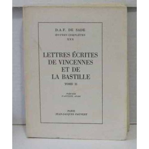 Lettres Écrites De Vincennes Et De La Bastille Tome Ii