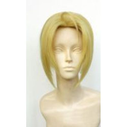 Perruque Cosplay Wig Déguisement Costume Amine Manga Japonais Coiffe Blonde Style Edward Elric