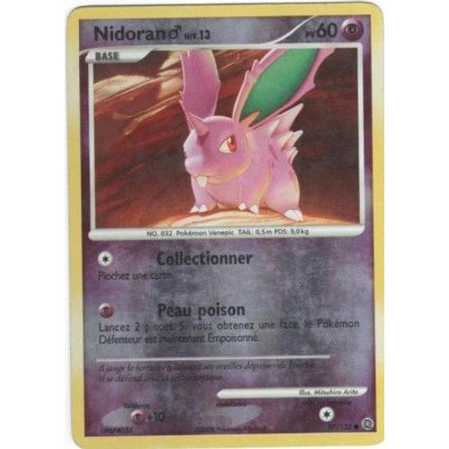 Carte Pokémon "Nidoran Mâle Niv.13" Pv60 Holo Reverse 97/132