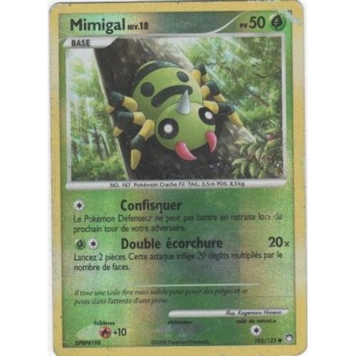 Carte Pokémon "Mimigal Niv.18" Pv50 Holo Reverse 103/123