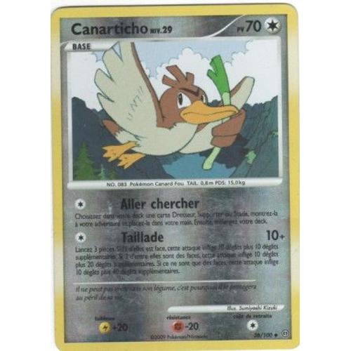 Carte Pokémon "Canarticho Niv.29" Pv70 Holo Reverse 38/100