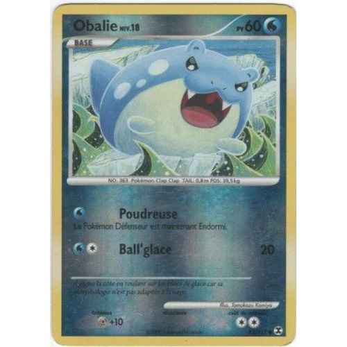 Carte Pokémon "Obalie Niv.18" Pv60 Holo Reverse 82/111