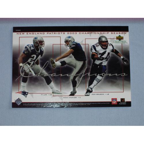 Carte Commémorative Des N E Patriots 2003 Championship Season Nfl