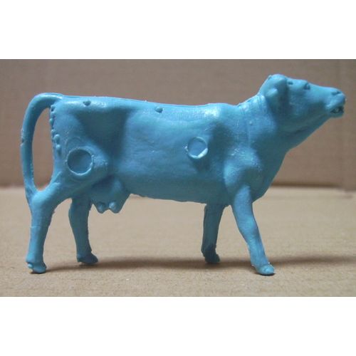 Figurine Vache Mugissant - (Monochrome - Plastique - 80's) -