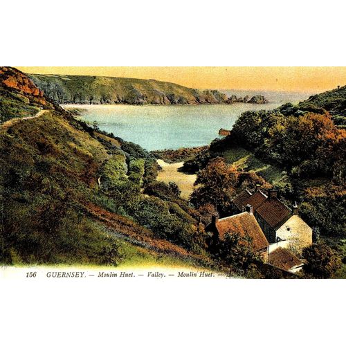 Carte Postale Ancienne, Guernesey, Moulin Huet, La Vallée