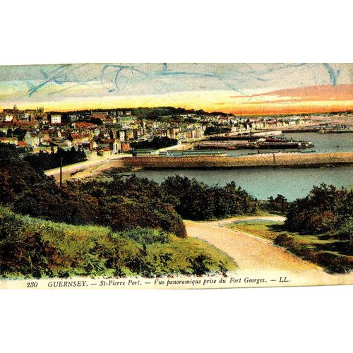 Carte Postale Ancienne, Guernesey, St Peter Port, Vue Panoramique