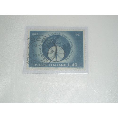 Société Géorgraphique Italienne , L 40 , Timbre De  1967