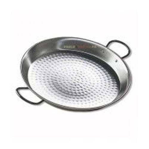 Poele A Paella En Acier Poli 36cm De Diamètre, Pour 7 Personnes