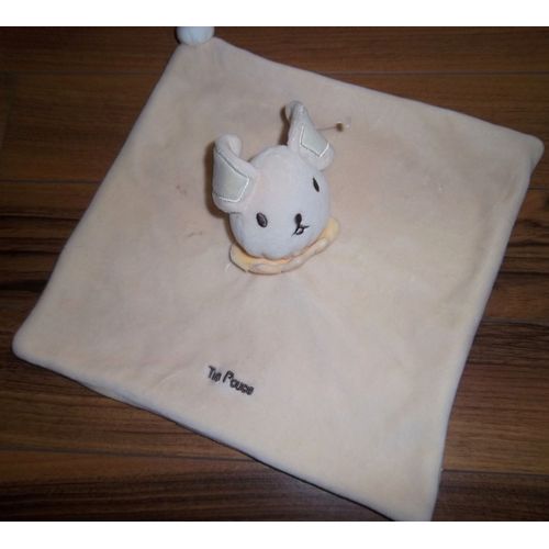 Doudou Plat Jaune Lapin Tim Pouce