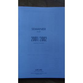Agenda Semainier Lecas 2001/2002