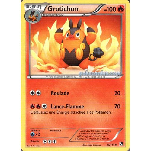 Pokémon - Grotichon - Noir & Blanc 18/114