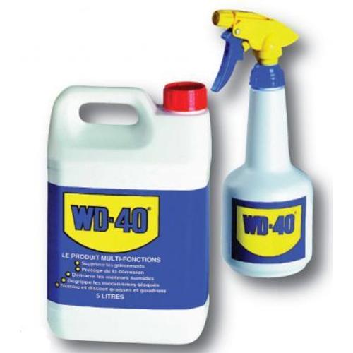 Bidon 5litres Wd-40 - Produit Multifonction : Supprime Les Grincements - Chasse L'humidité - Nettoie Et Protège - Dégrippe Les Pièces Rouillées - Desserre Les Mécanismes Coincés