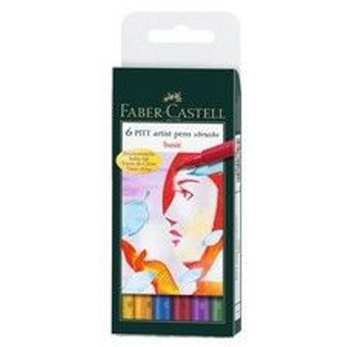 Faber  -Castell Pitt Artist Pen, Etui De 6 - Shades Of Grey