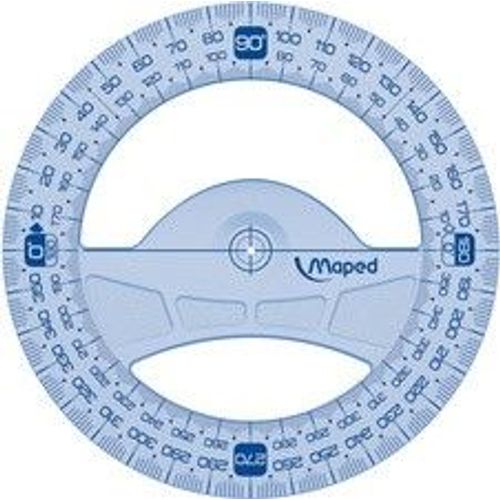 Maped Rapporteur Geometric 360 Deg, 120 Mm, En Plastique