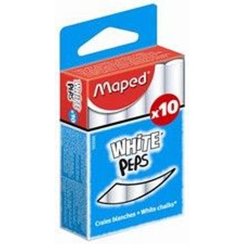 Maped Craie Pour Tableau White'peps, Rond, Blanc,