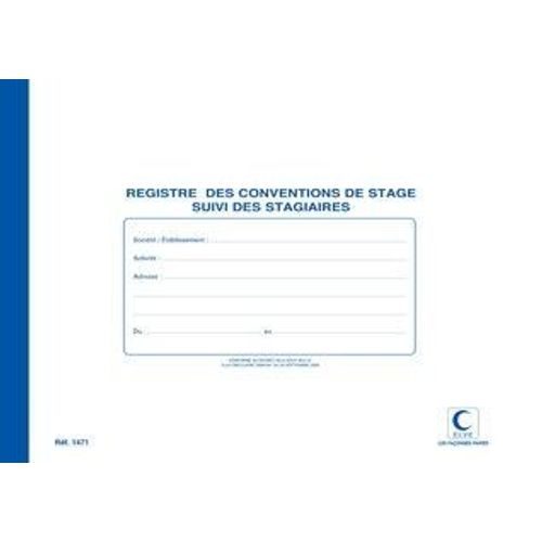 Elve Registre Conventions De Stage, 210 X 297 Mm, 48 Pages