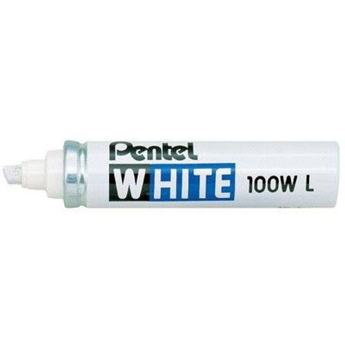 Pentel Marqueur Permanent Blanc X100w, Pointe Biseaut¿,