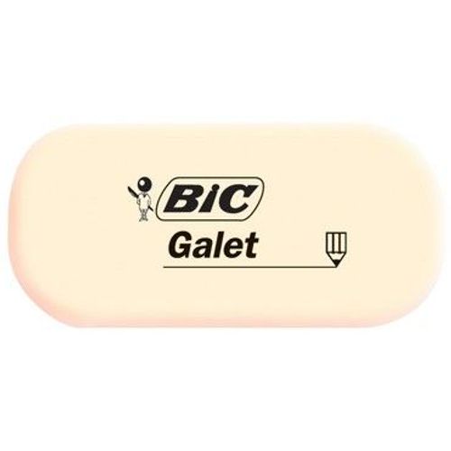 Bic Gomme Plastique Galet, Blanc, Extra Molle, Oval