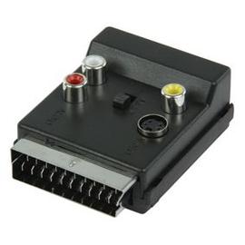 Euroconnecteur SCART KnnX 28056 Adaptateur Peritel mâle vers Peritel Femelle avec Sortie Audio Femelle pour écouteurs stéreo 3,5mm 