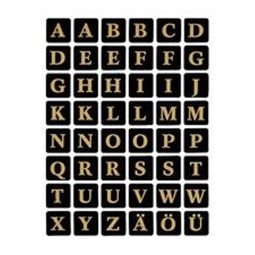 HERMA ¿tiquettes a lettres A-Z, 13 x 13 mm, film en noir