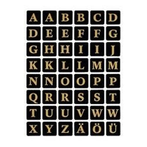 HERMA ¿tiquettes a lettres A-Z, 13 x 13 mm, film en noir