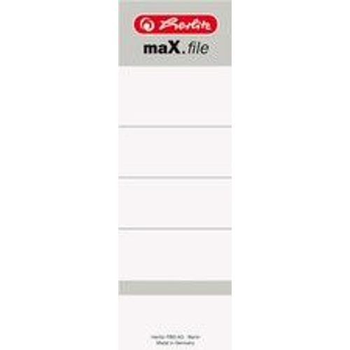 Herlitz Etiquettes Dde Dos Pour Classeurs Max.File, 54 X 190