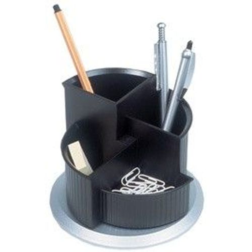 Helit Multipot Silver, 4 Cases, Rotatif, Noir/Argent,