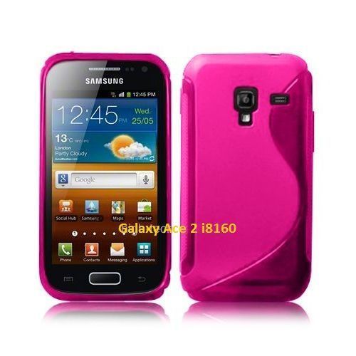 Housse Etui Coque Silicone Gel Rose Pour Samsung I8160 Galaxy Ace 2 + Film Écran