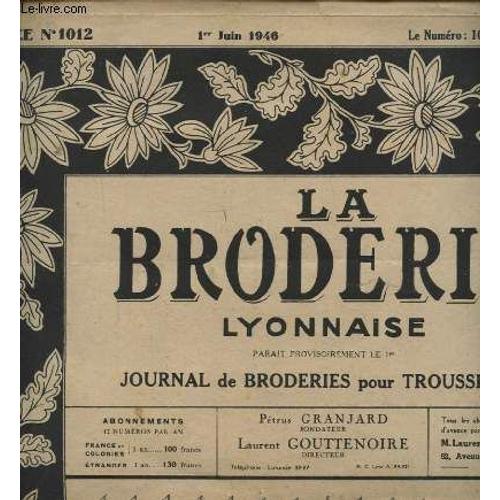 La Broderie Lyonnaise N°1012 : Ecussons P.H. Pour Drap Pour Nappe Serviette...