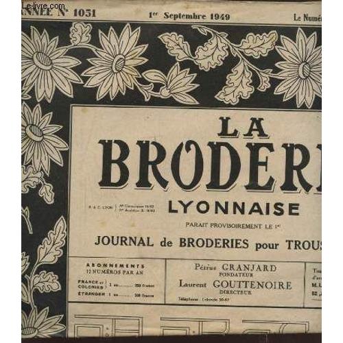 La Broderie Lyonnaise N°1051 : Alphabet Double Formant Ecusson Pour Serviette