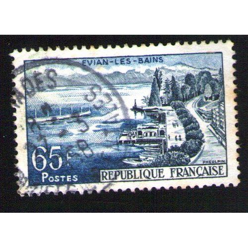 France Oblitération Ronde Used Stamp Evian Les Bains 65 F 1957 Y&t 1131