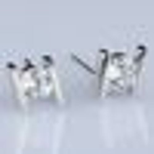 Boucles D'oreilles Cristal Et Métal Argenté
