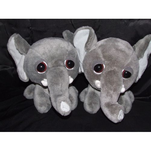 Elephant Big Headz Dreamworks Madagascar Doudou Peluche 23 Cm Lot De 2