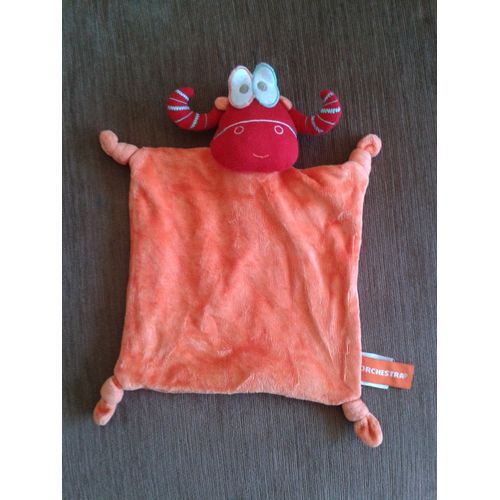 Doudou Plat Vache/Taureau Orange Orchestra